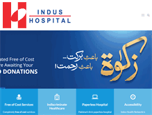 Tablet Screenshot of indushospital.org.pk